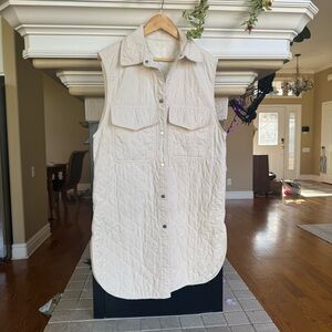 H&M Cream Quilted Vest